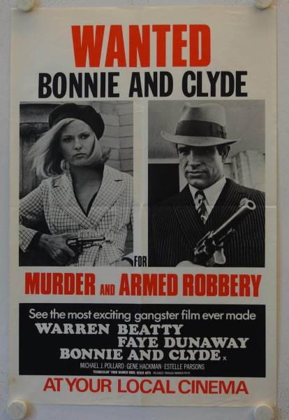 Bonnie und Clyde originales British Quad Filmplakat